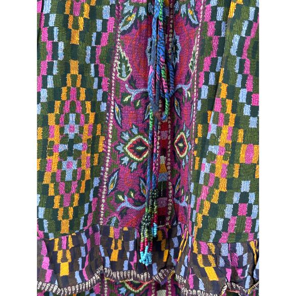 Farm‎ Rio - Mixed Tapestry Scarf Maxi Dress Medium - Picture 11 of 11